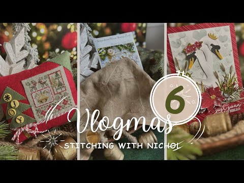 VLOGMAS 2024 Day 6 | Jingle Ball Begins + Cross Stitch Inspired Handmade Card