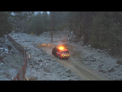 FIRST LIGHT Drone Video- Tropical Storm Hilary Triggers MASSIVE Mud Slides and Destroys Homes