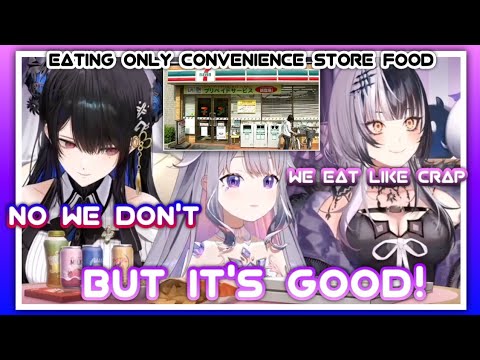 "We Eat Like Crap, But It's Healthy"||Biboo,Nerissa, Shiori||HoloEN/ENVtuber