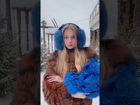 Шуба из меха песца & меховые наушники из меха песца и стриженной норки #winter #snow #fur