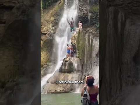 Waterfall in Puerto Rico 🙌🏾 #travel #travelvlog #waterfall #puertorico #vlog #shorts #short