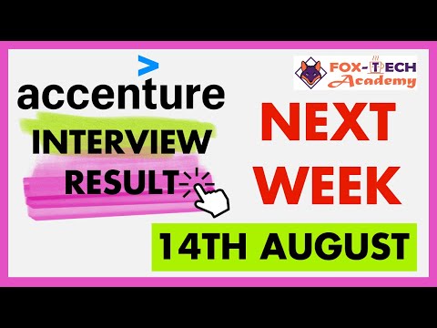 🚀 Accenture Big Update : Result on 14 August | When Accenture will declare result | #accenture