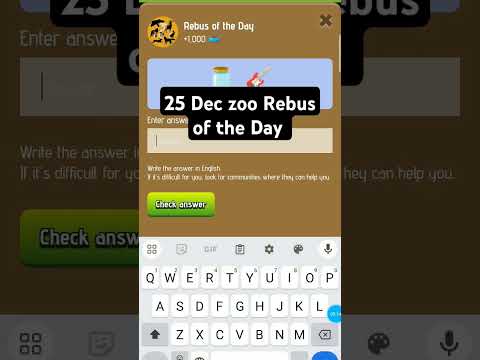 Zoo Rebus of the Day | zoo daily code | 25 Dec zoo Rebus of the Day #zooairdrop #zoodailycodes