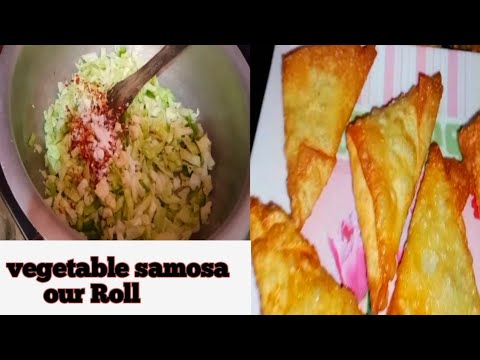 Veg spring Roll & Crispy Vegetables Samosa With Home made Sheets Ramzan special Recipes