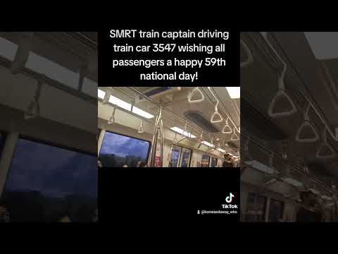 (Home 🏠) #smrt train driver wishes passengers a happy 59th national day! 🇸🇬 #shorts