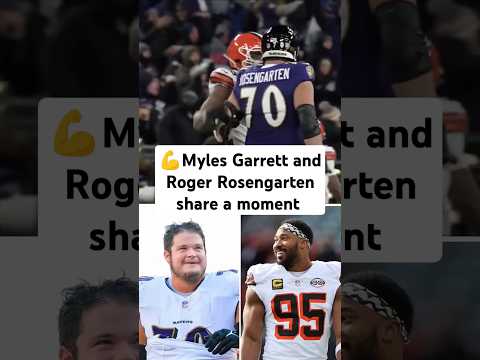 Myles Garrett gives props to Rosengarten of the Ravens #shorts #leadership