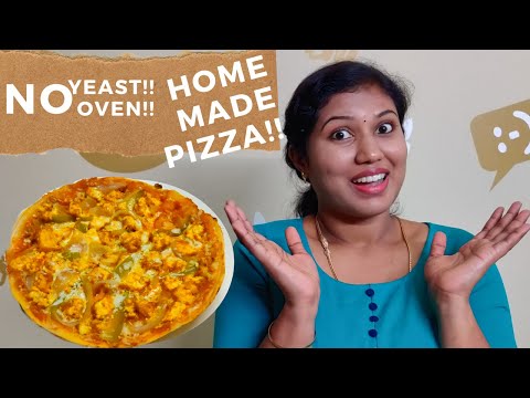 pizza at home//pizza recipe in Tamil//panner pizza without oven//pizza recipe