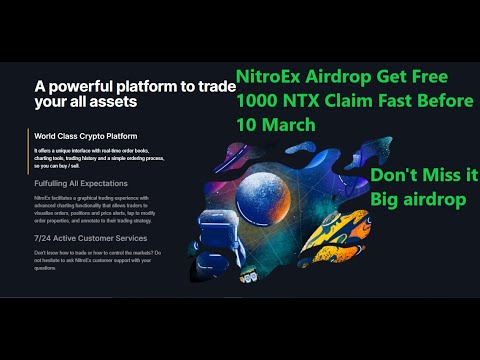 Nitro Exchange Airdrop Get Free 1000 NTX Don't Miss it Join Before 10 March