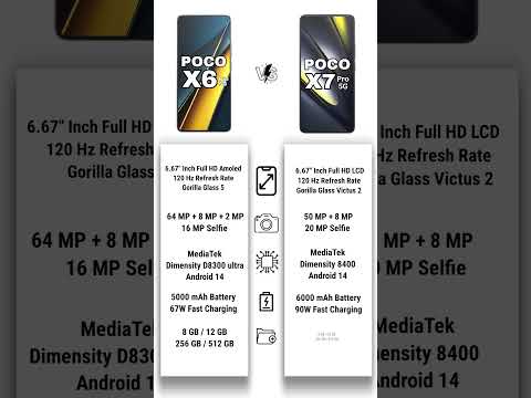 poco x6 pro 5g vs poco x7 pro 5g specification comparison #pocox #pocophone #pocox6pro #pocox7pro