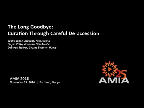 AMIA 2015:  Curation Through Careful De-accession