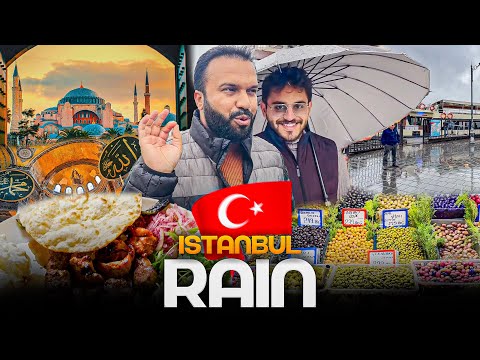 Historical Hagia Sophia Istanbul  🇹🇷 During Rain ⛈ Best Restaurant in Istanbul & Asia to Europe