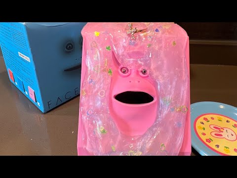 ASMR🔴FACEBANK EATING MORE COINS AND SLIME