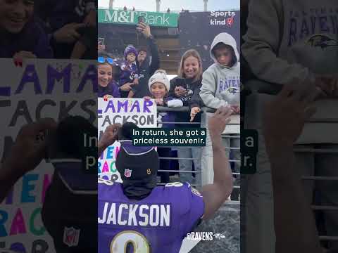 Baltimore Ravens quarterback Lamar Jackson surprises friendly fan I Humankind #shorts