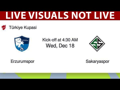 ⚽ Erzurum BB vs Sakaryaspor LIVE | Turkish Cup