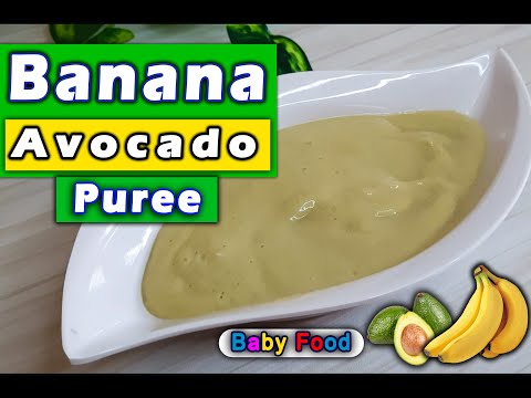 Banana Avocado Puree with Nuts| Weight Gain Baby food| Brain Development Food for 6month plus Babies