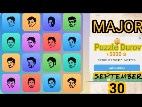 September 30 major puzzle durov solved today major combo card  September 30 today