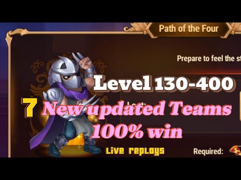 Level 130-400 Path of Four 100% WIN! Best Updated Teams. Hero Wars Dominion Era