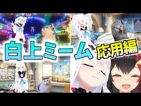 【応用編】白上フブキミームを実際の配信画面に合わせてみた！【白上ミーム＆猫ミーム】ホロライブ/切り抜き