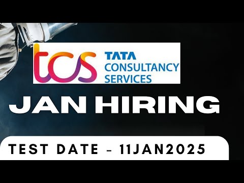 Tcs Jan Hiring | Test Date 11 Jan 2025 | Tcs NQT Official Hiring