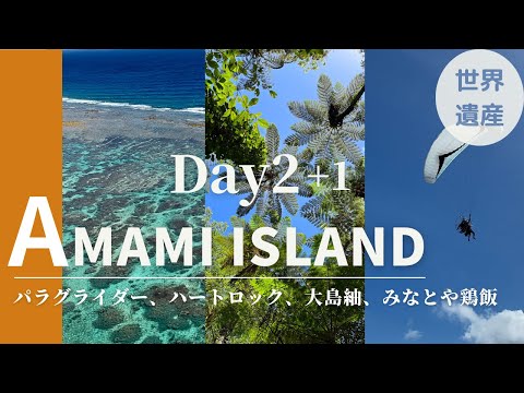 奄美大島Vlog Day2｜ハートロック、みなとや鶏飯、パラグライダー、大島紬（Day1は省略）