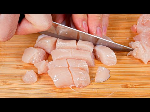 Cut the Chicken into Cubes and in Just 5 Minutes you will prepare a Delicious Dish!