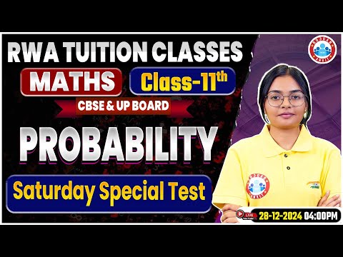 Class 11 Maths Chapter 15 Probability | Test Class | 11th Maths Probability MCQs By RWA