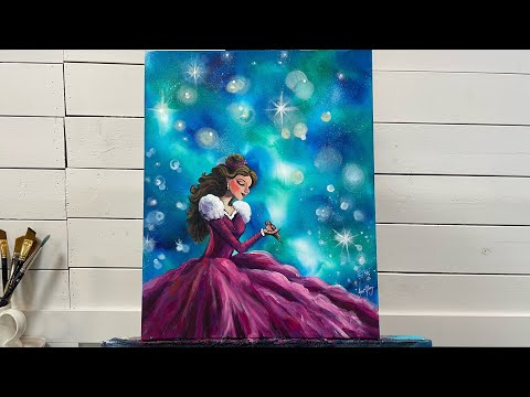 How To Paint A Lady And A Bird acrylic painting tutorial for beginners