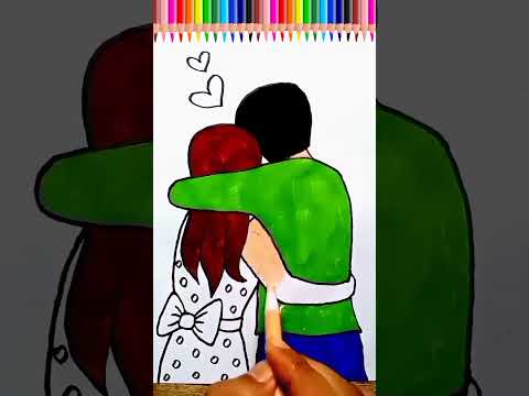 easy cute couple drawing#shorts#couple#shortvideo#drawing#viralshorts#short  #easyartwithbiplab