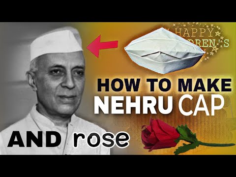 Nehru topi | Gandhi cap | rose flower making | childrens day craft ideas