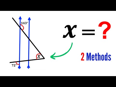 How fast can you find the value of angle X? | (2 Methods) | #math #maths | #geometry