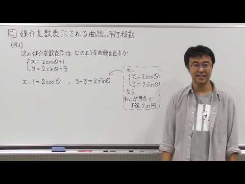 数学Ⅲ第87回媒介変数表示される曲線の平行移動