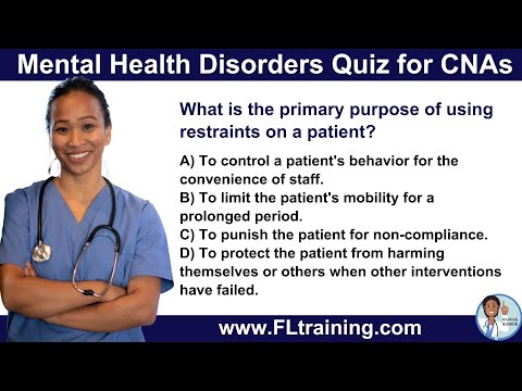 🧠 Mental Health Disorders Quiz for CNAs! 💡