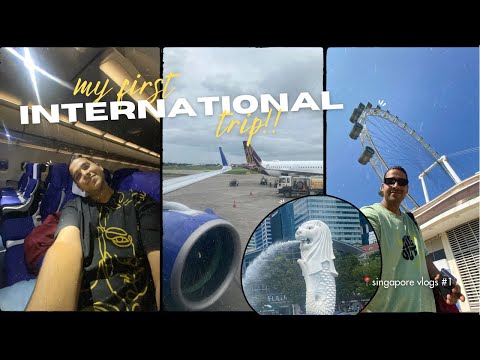 my first international travel day!! + Day 1 in Singapore ✈️🌏 // THE TRIP VLOGS #1