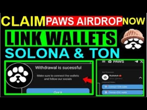 How to Claim Paws Airdrop | How to connect wallet in Paws | Paws Airdrop Withdrawal | Paws Solana