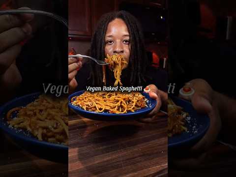 Vegan Baked Spaghetti #youtubeshorts #plantbased #veganrecipe #veganfood #spaghetti #easyrecipe