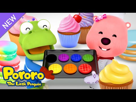 🌈#colors Learn Colors with Cookie Dough | Mixing the Color Dough! | Pororo Learnings for Kids