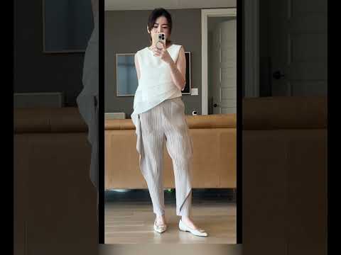 經典不敗三宅一生又一件驚艷的剪裁長褲  | Celine C琳   #穿搭 #ootd