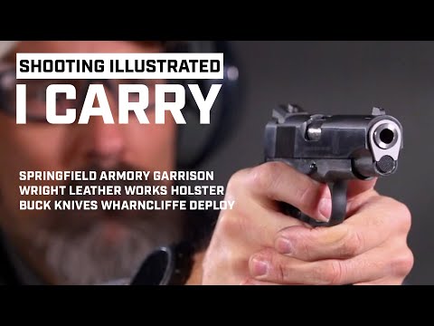 I Carry: Springfield Armory Garrison 4.25" 1911 9 mm Pistol in a Wright Leather Works holster.