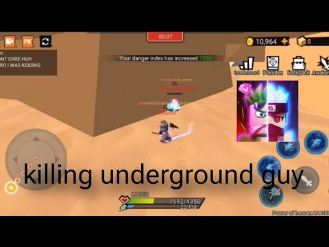 Killing this player that used underground glitch at Anime Showdown