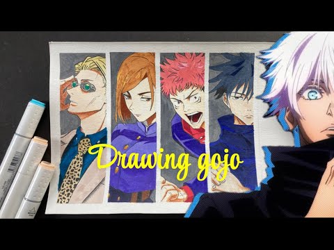 Drawing gojo ⚡️ from jujutsu kaisen #shorts #live