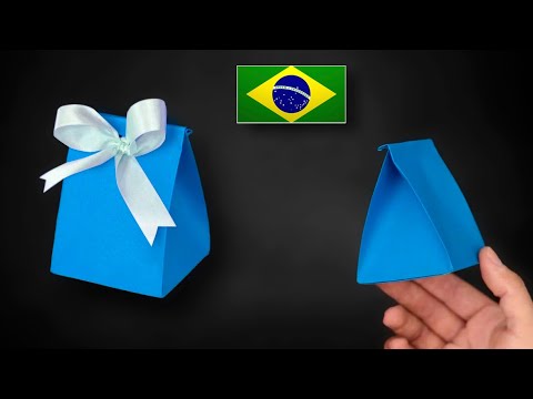 Como Fazer uma Sacolinha de Papel Sem Cola ou Tesoura – Origami Prático para Presentes