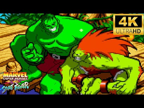 【MVS】Marvel Super Heroes Vs. Street Fighter　ハルクエンディング　4K/60fps