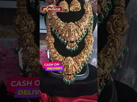 🛍️DM for Orders☎️6301661174 #templejewellery #bridaljewellery #1gramgold #ambicafashionjewellery