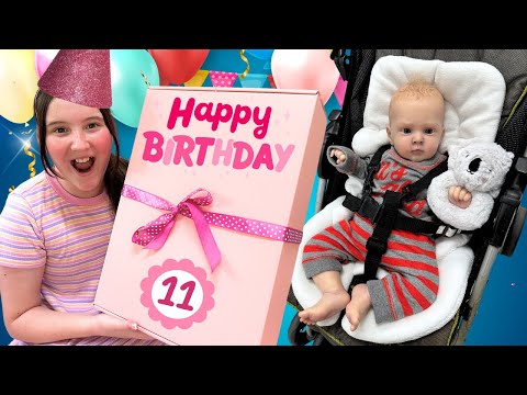 ALIYAH TURNS 11 - SURPRISE BIRTHDAY SHOPPING WITH REBORN BABY ANDY