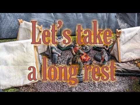 Camp terrain for a long rest in Dungeons & Dragons