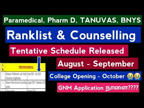 🚫 Important Update About Ranklist & Counselling - August - September, Ranklist, Counselling