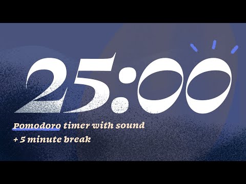 Pomodoro timer with lofi music and alerts (25 minutes + 5 minutes)