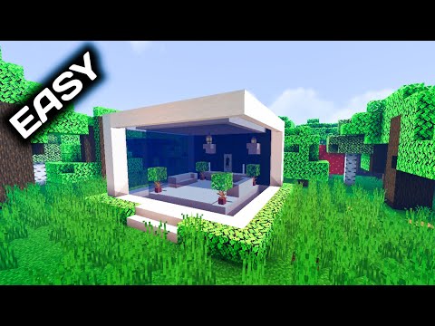 Minecraft: How To Build A Waterfall Modern House Tutorial.