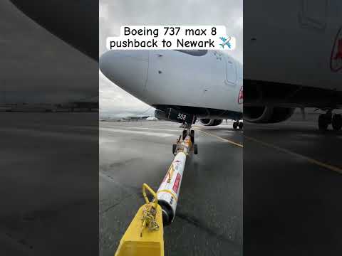 Boeing 737 max 8 pushback to Newark ✈️ #travel #aviation