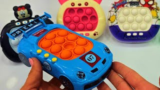 NEW POP IT SUPER CAR Fast Push Game Console Series, Unboxing & review Electric Game Fidget Toy AMRS